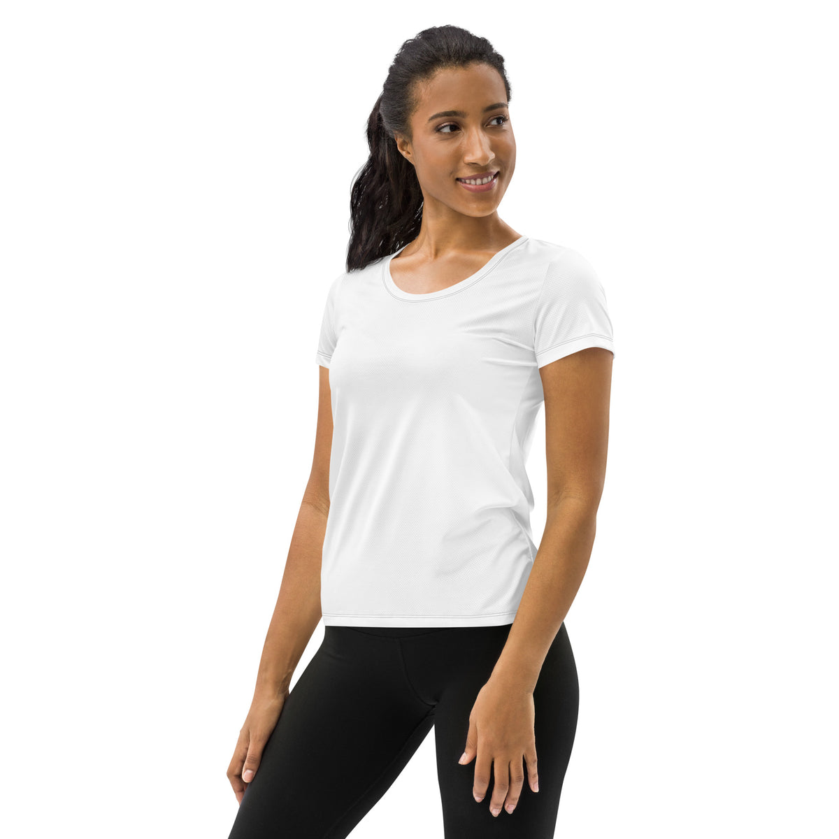 White AC Women's Athletic T-shirt