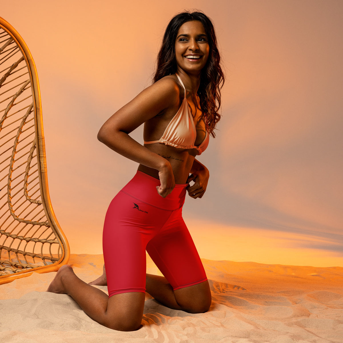 Red Biker Shorts