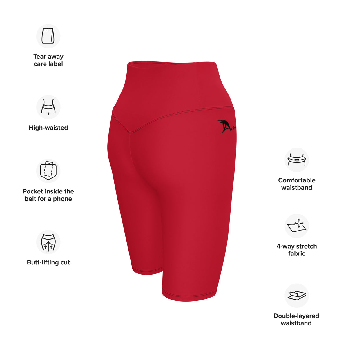 Red Biker Shorts