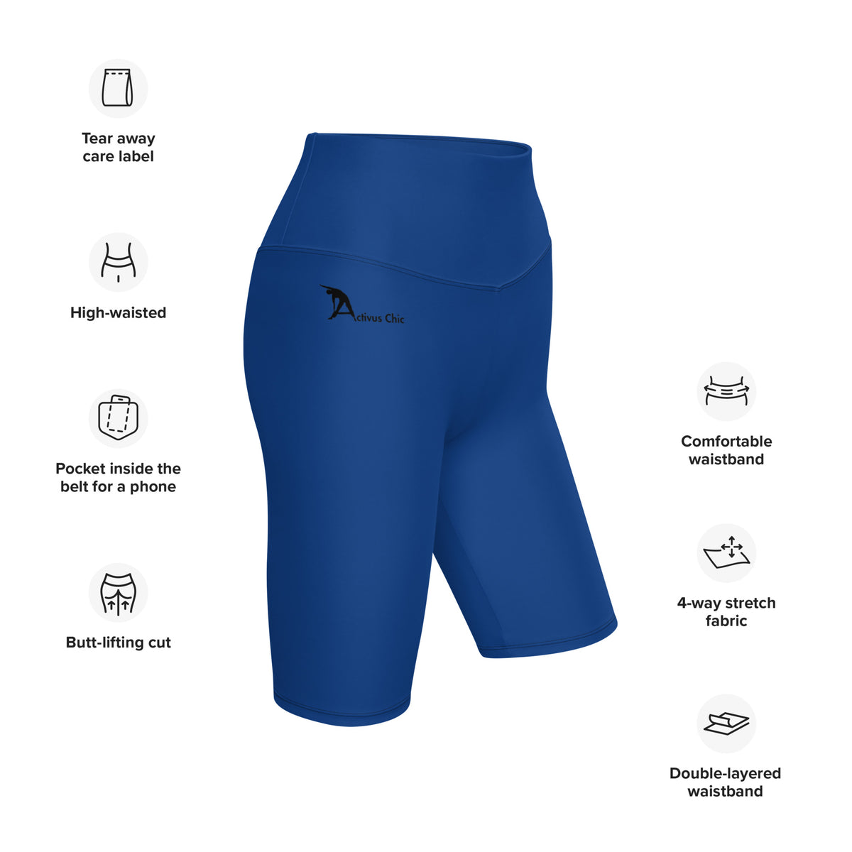 Blue Biker Shorts