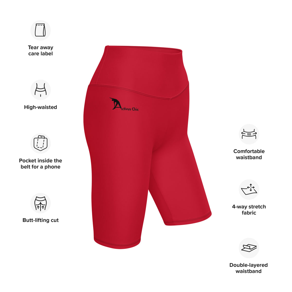 Red Biker Shorts