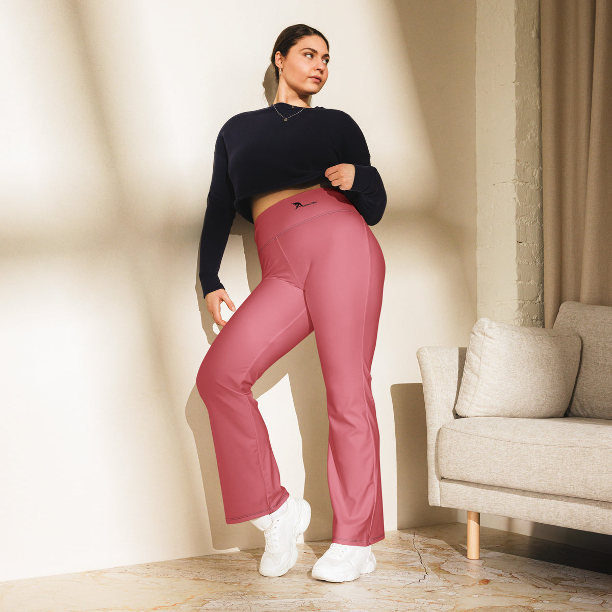 Mauve Pink Flare leggings
