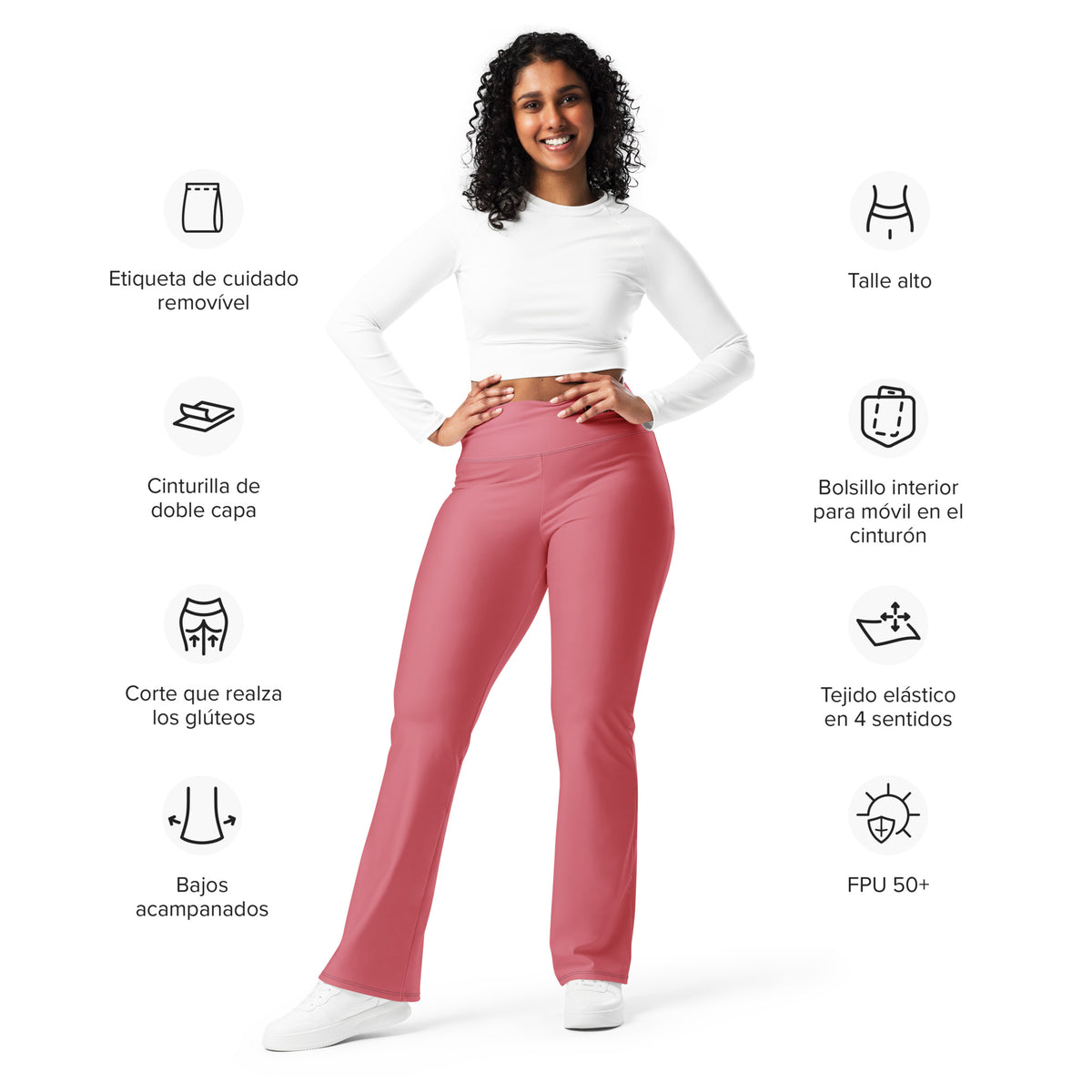 Mauve Pink Flare leggings