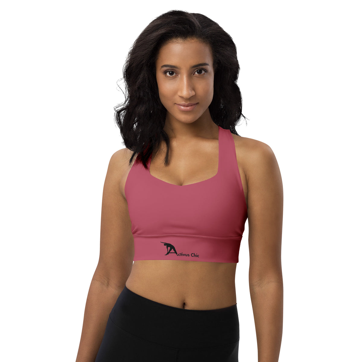 Mauve Longline sports bra