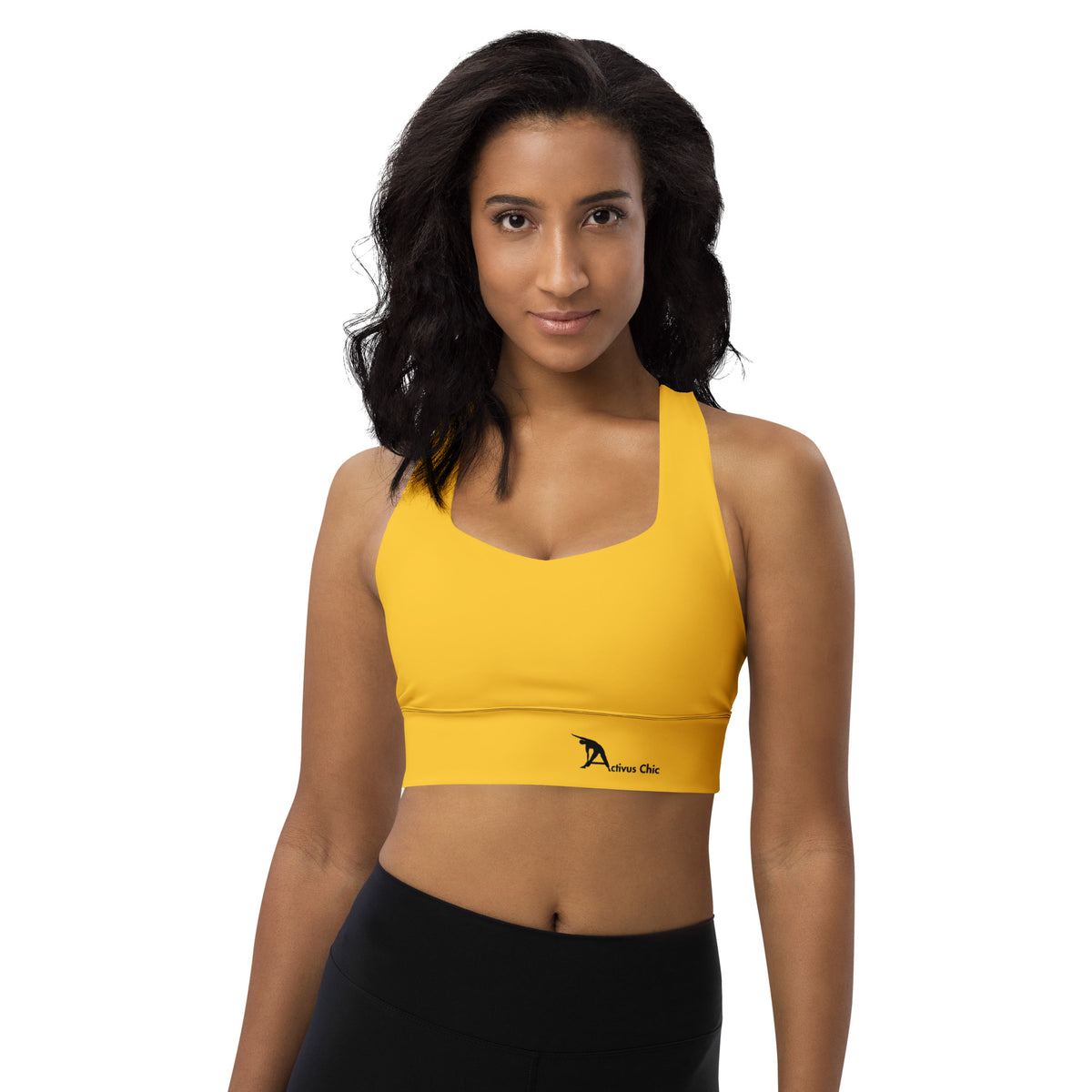 Yellow Longline sports bra