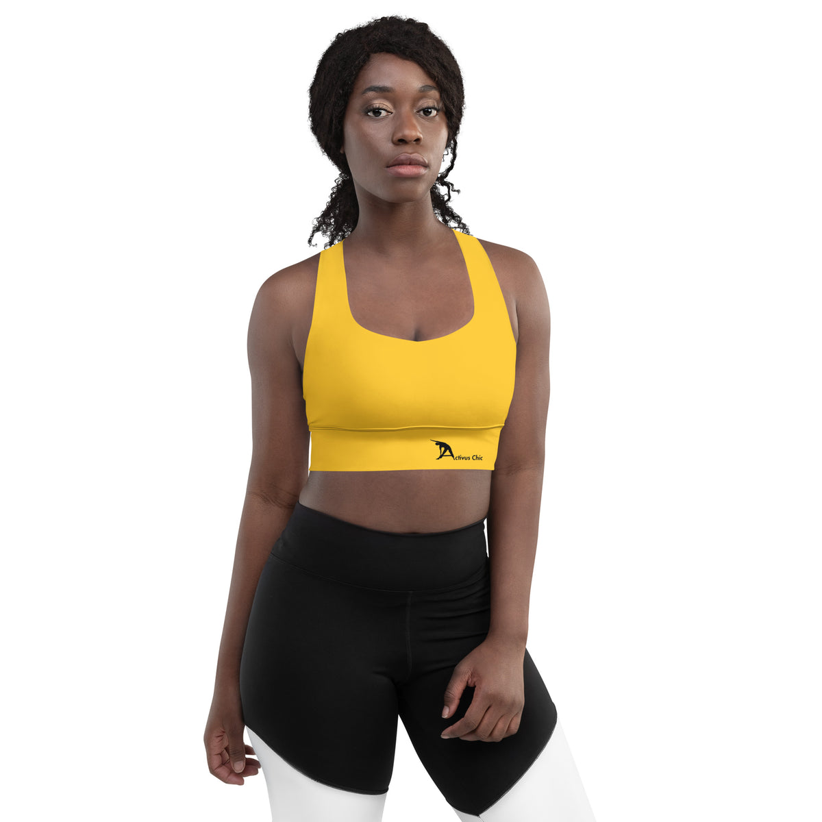 Yellow Longline sports bra