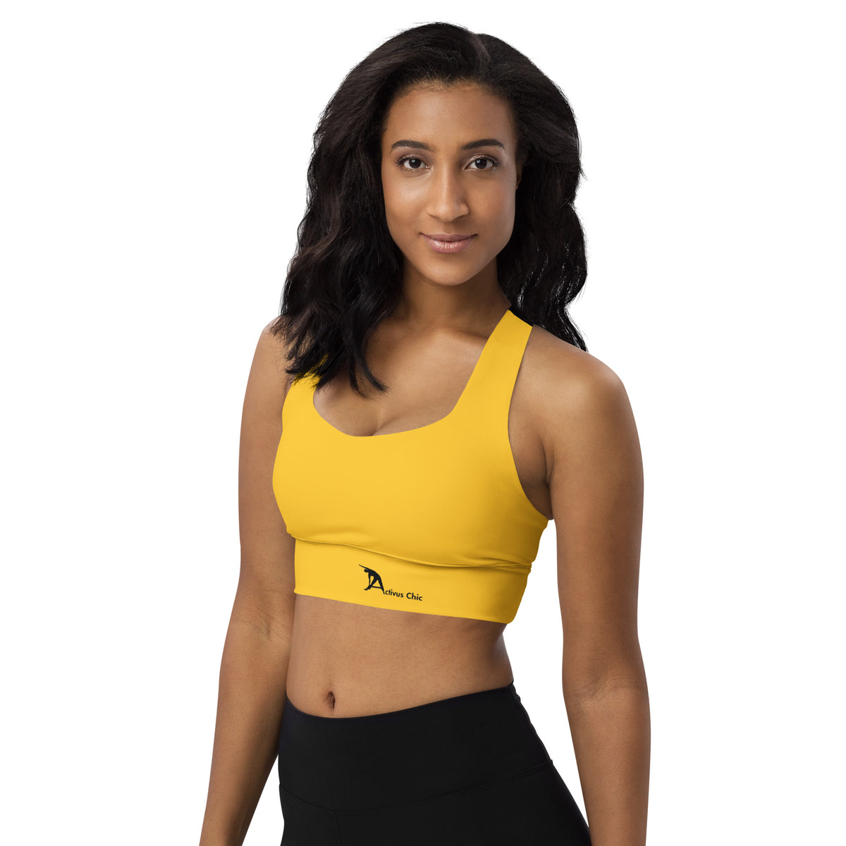 Yellow Longline sports bra