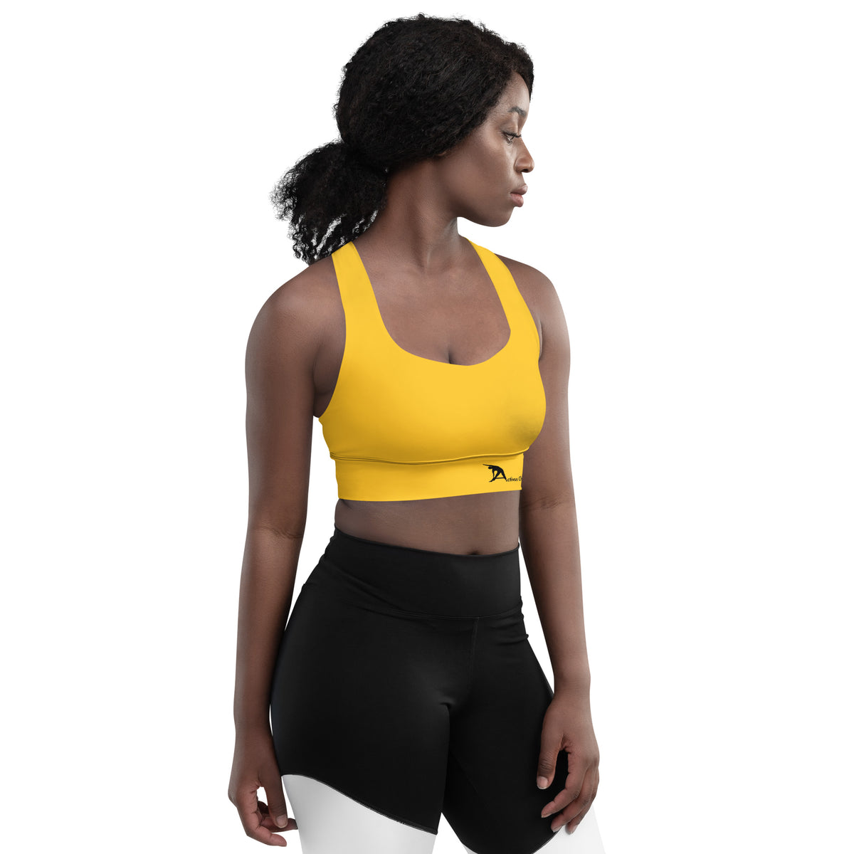 Yellow Longline sports bra