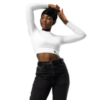 White Activus Chic long-sleeve crop top