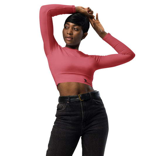 Mauve Pink Activus Chic long-sleeve crop top