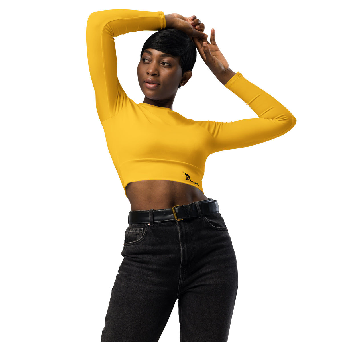 Yellow Activus Chic long-sleeve crop top