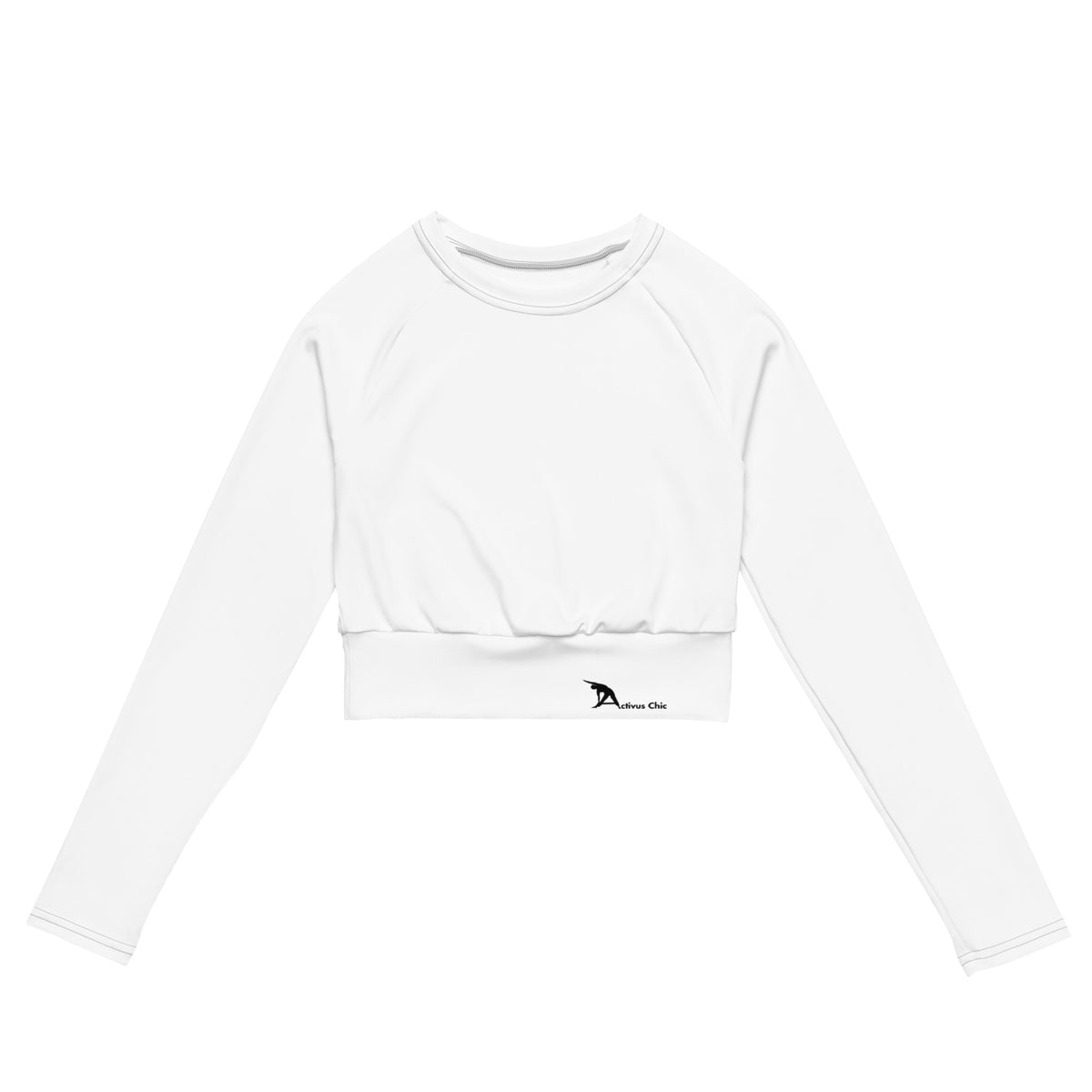 White Activus Chic long-sleeve crop top
