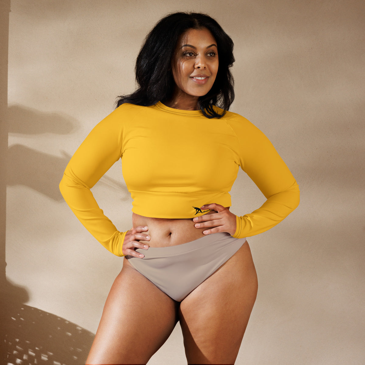 Yellow Activus Chic long-sleeve crop top