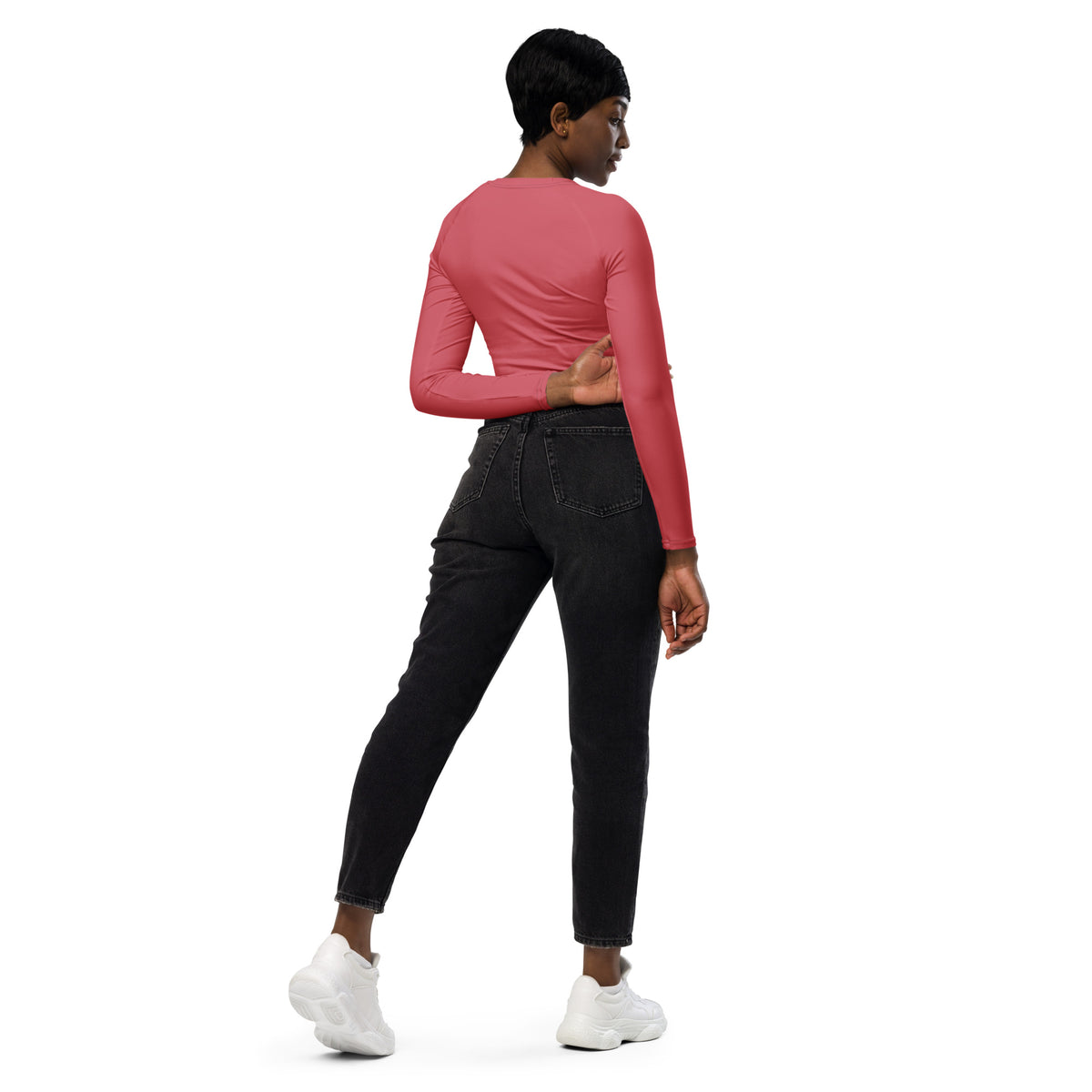 Mauve Pink Activus Chic long-sleeve crop top