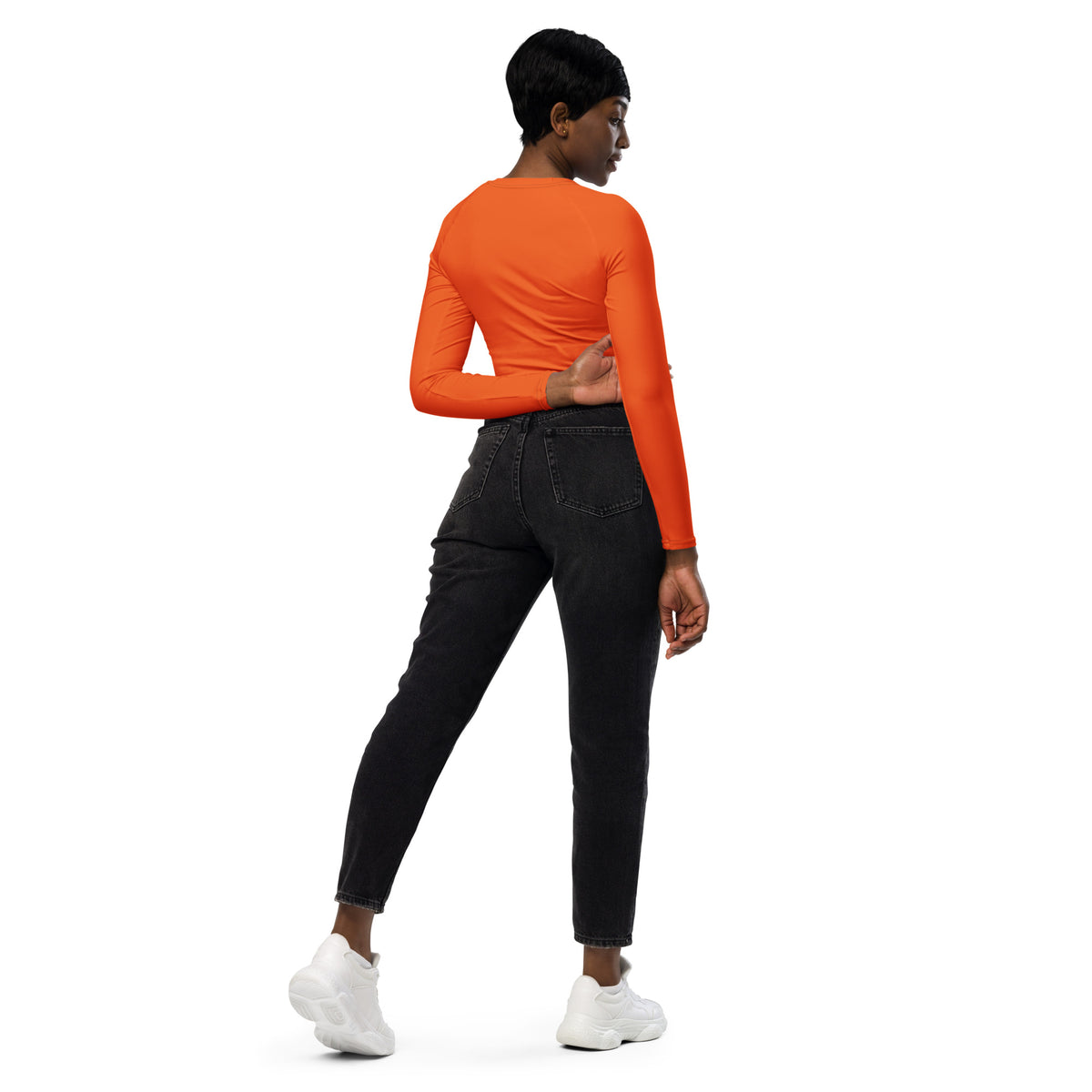 Orange Activus Chic long-sleeve crop top
