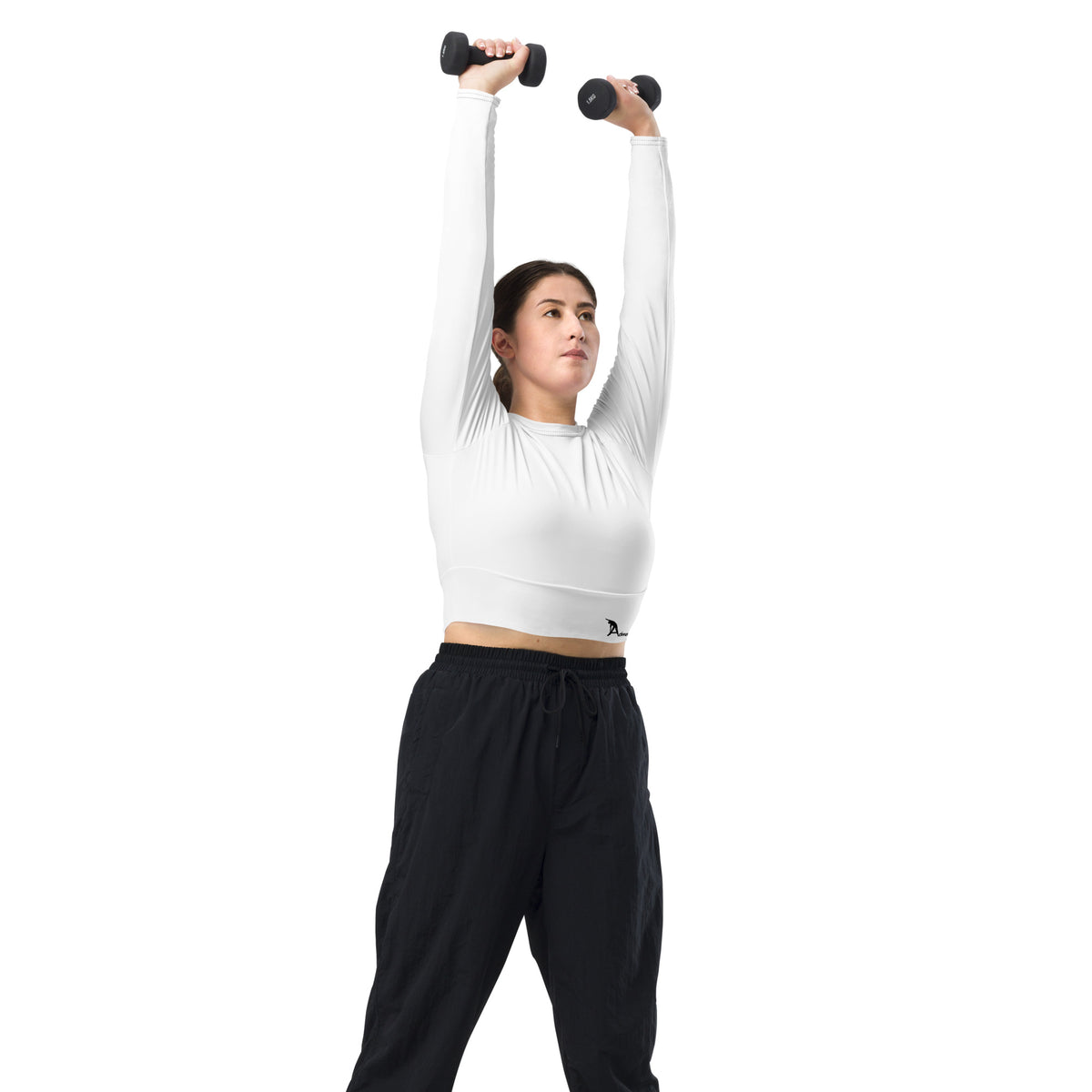 White Activus Chic long-sleeve crop top