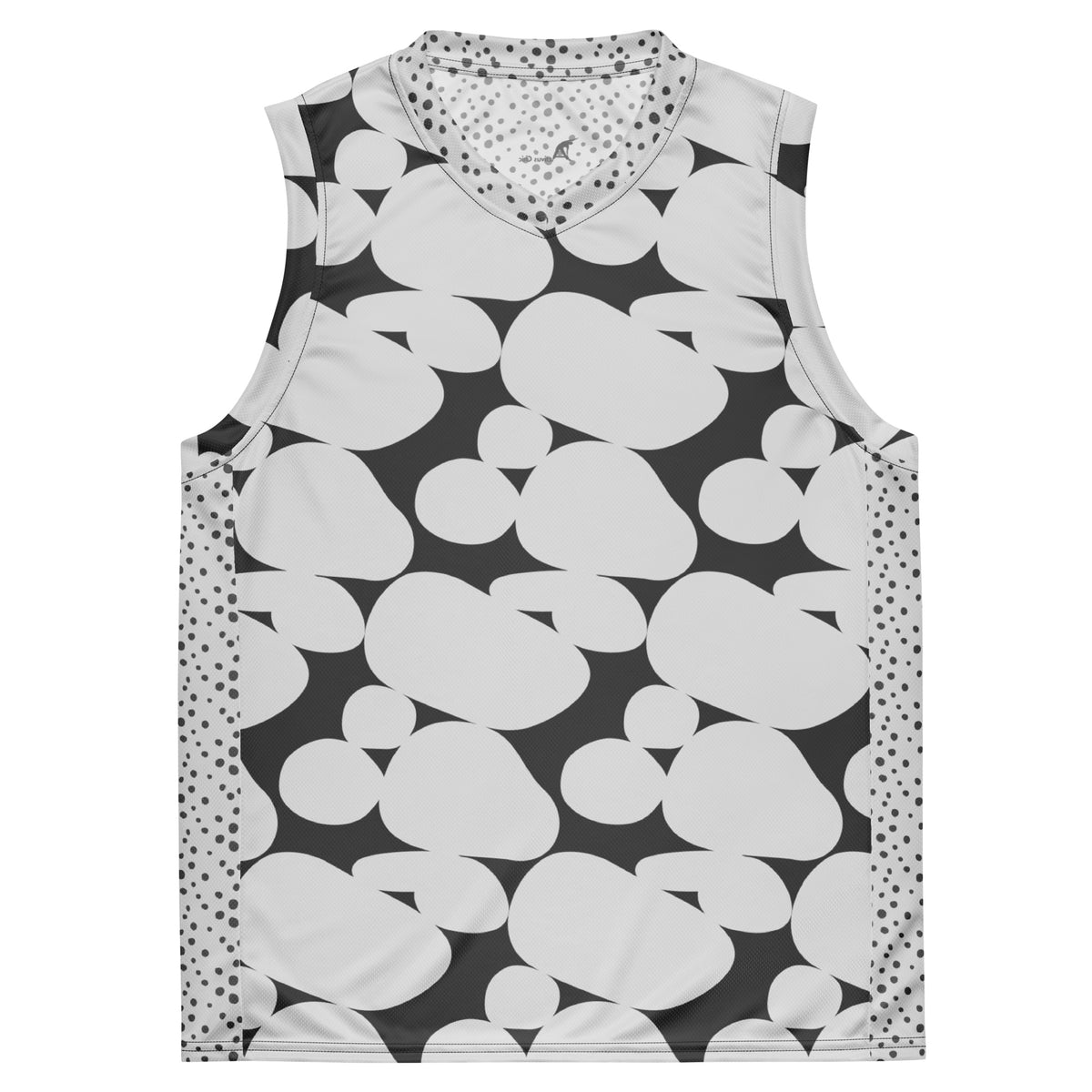 Black and White print unisex basketball jersey