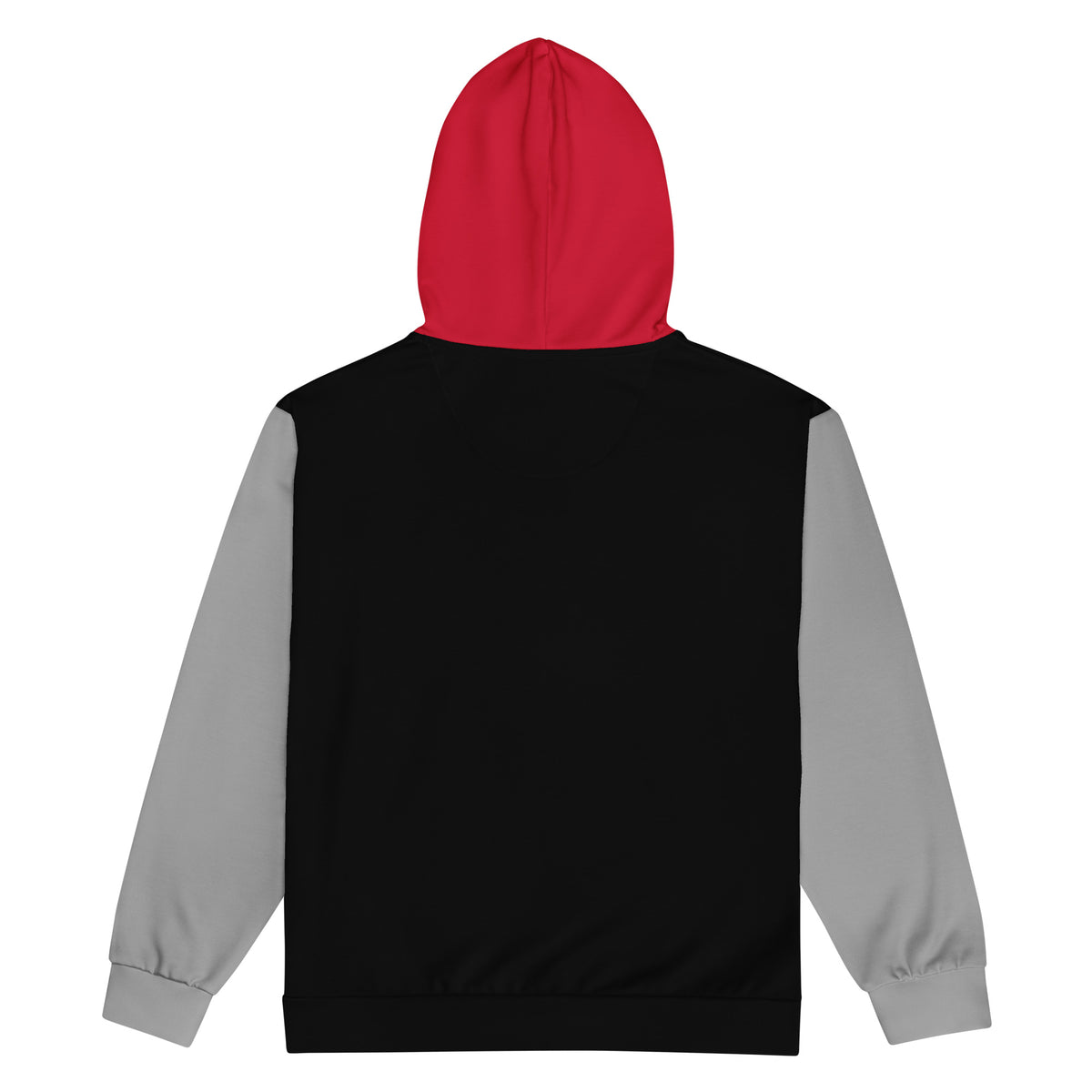 Red, Black, and Gray Unisex zip hoodie