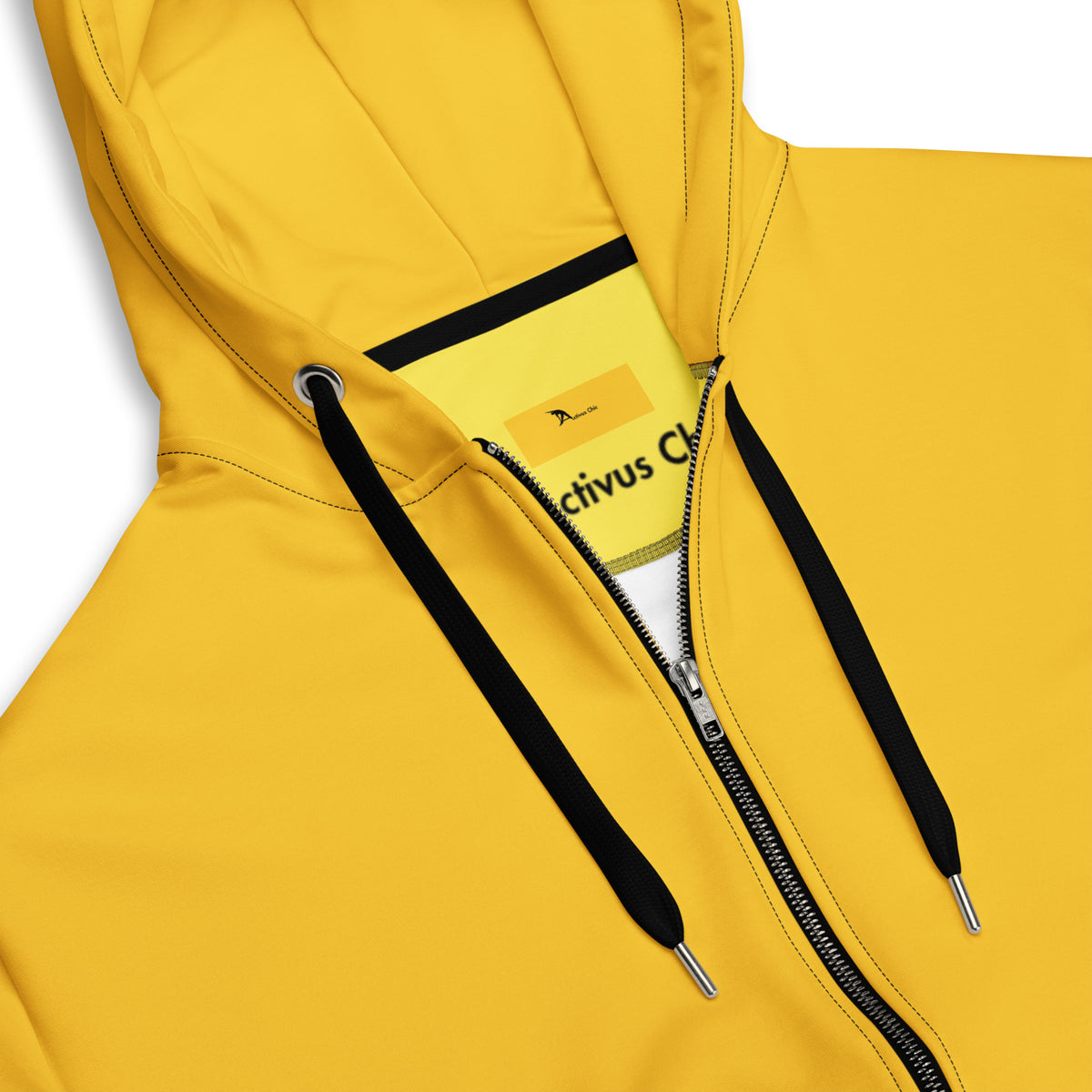 Yellow Unisex zip hoodie