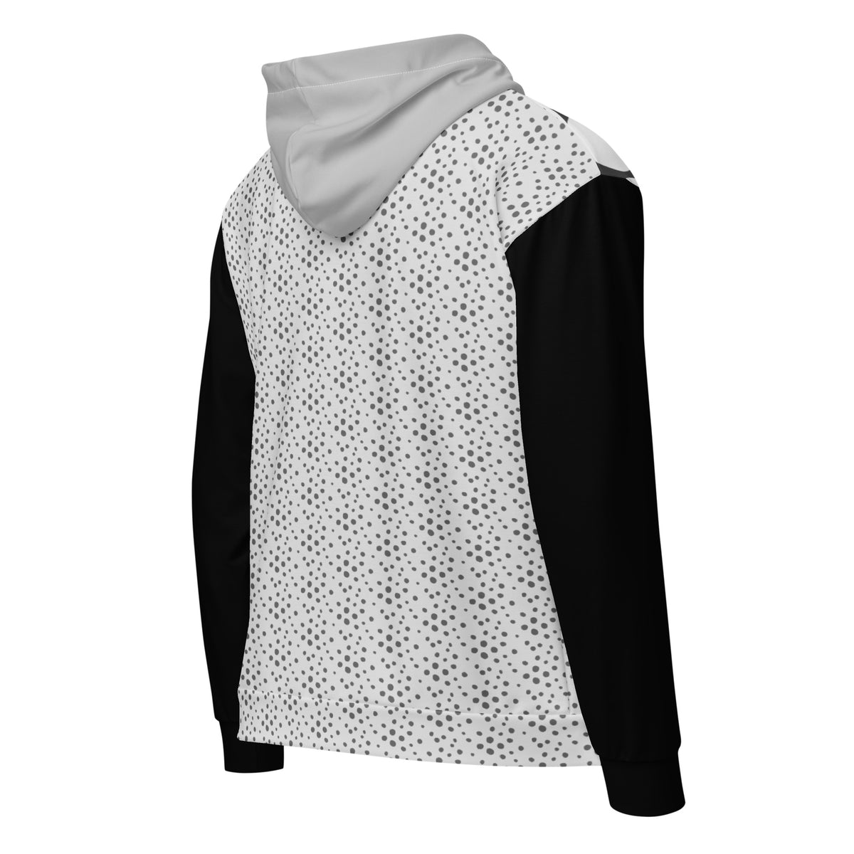 Two Print Black and White Unisex zip hoodie