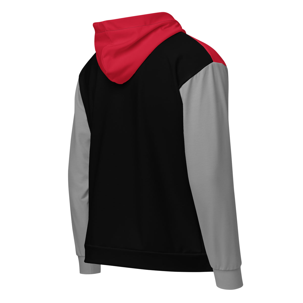Red, Black, and Gray Unisex zip hoodie