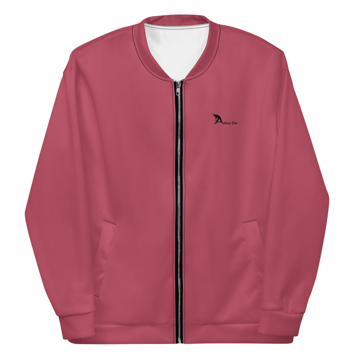 Mauve Pink Unisex Bomber Jacket
