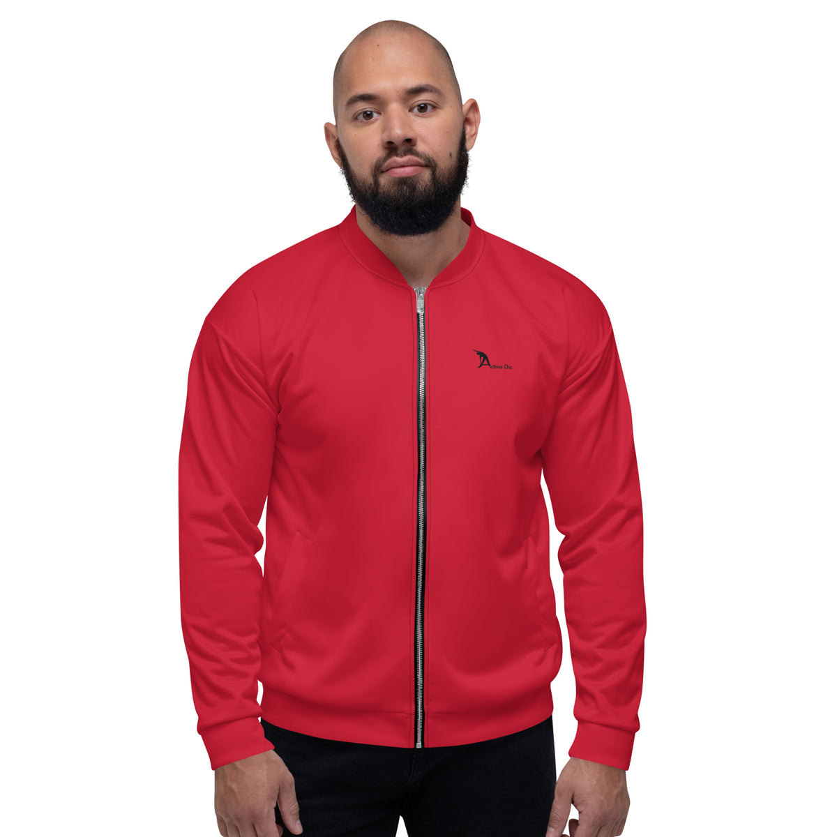 Red Unisex Bomber Jacket