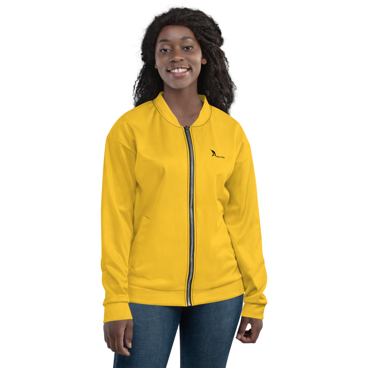 Yellow Unisex Bomber Jacket