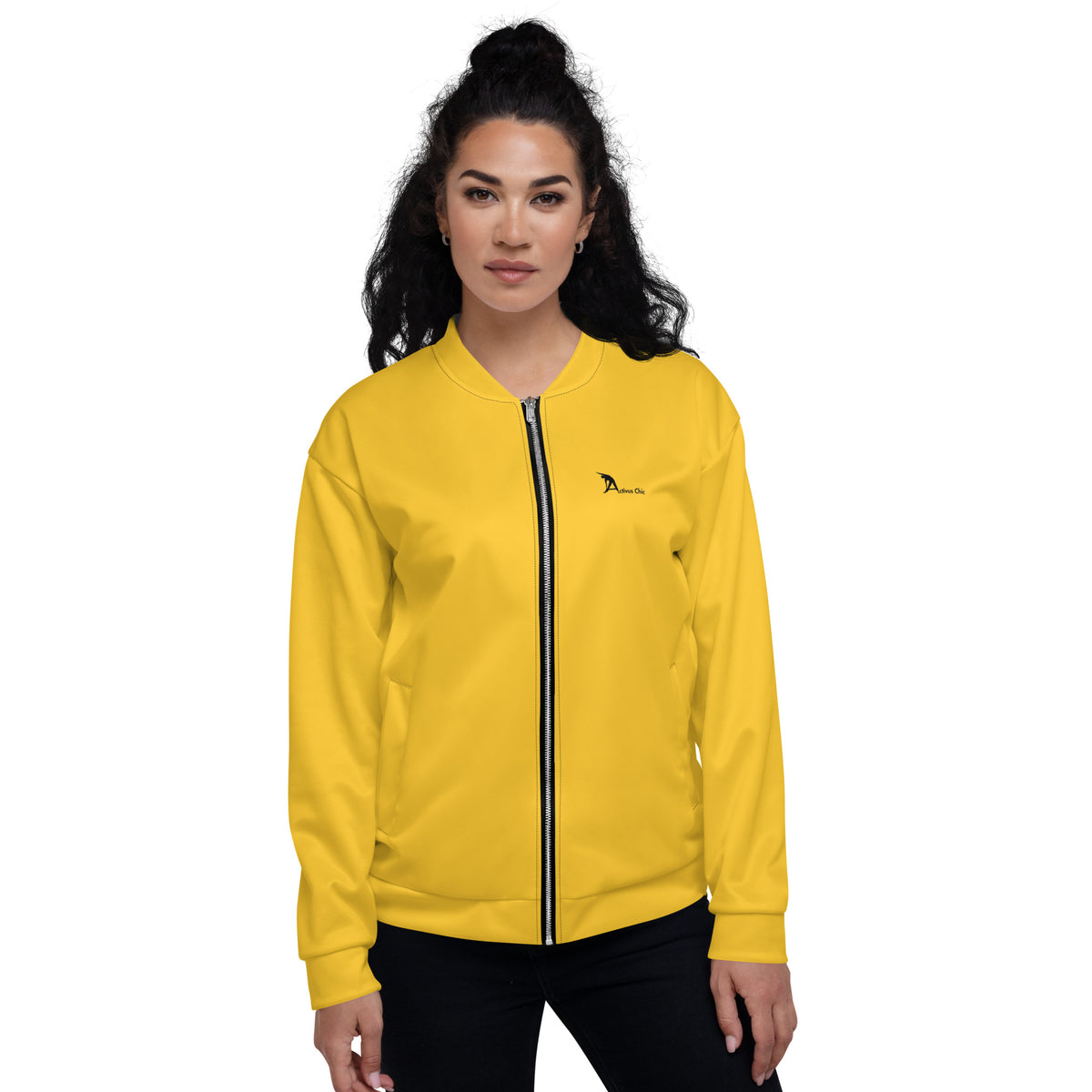 Yellow Unisex Bomber Jacket