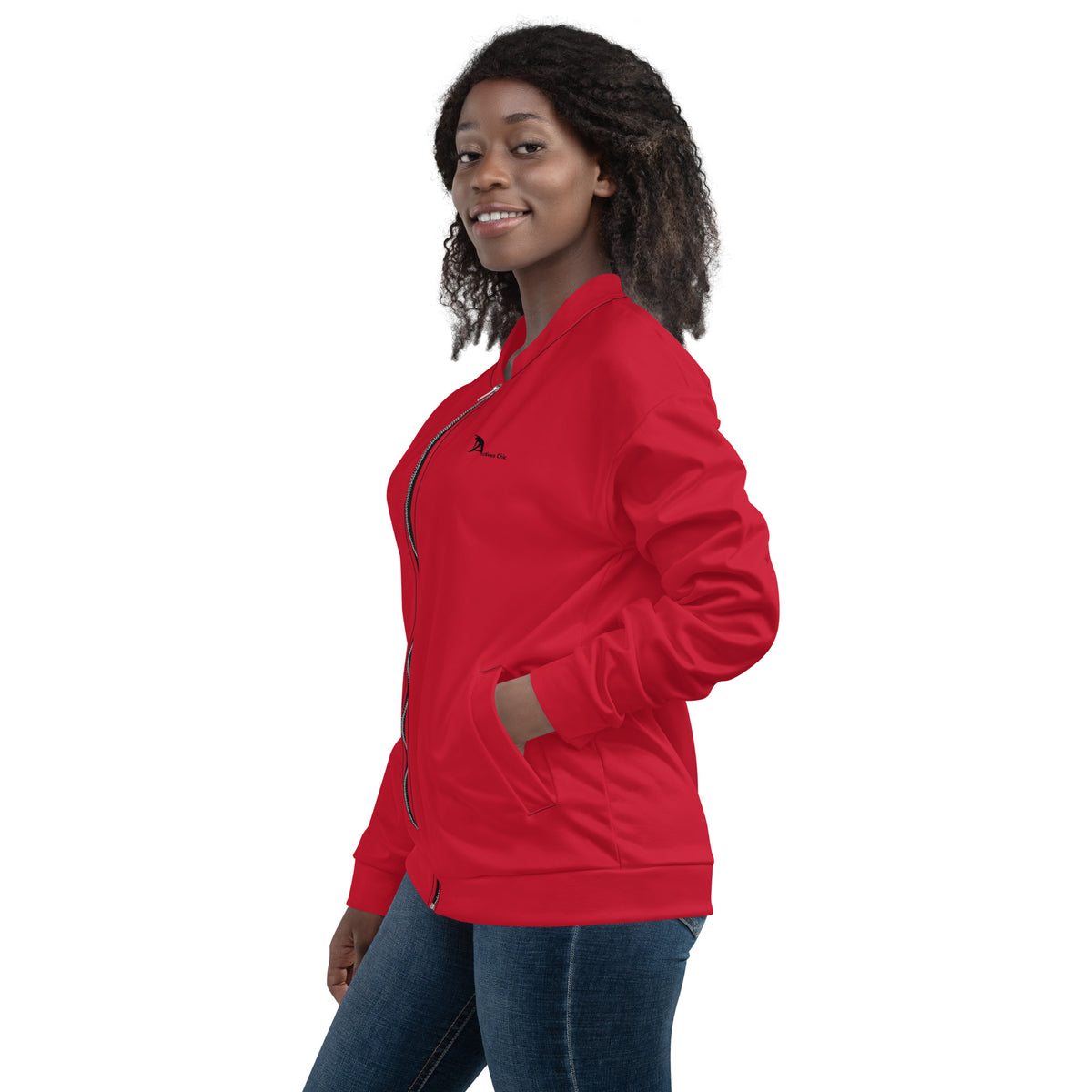 Red Unisex Bomber Jacket