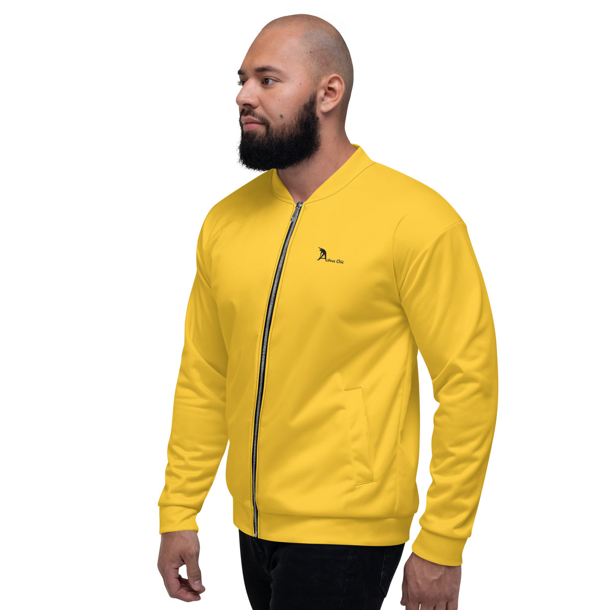 Yellow Unisex Bomber Jacket