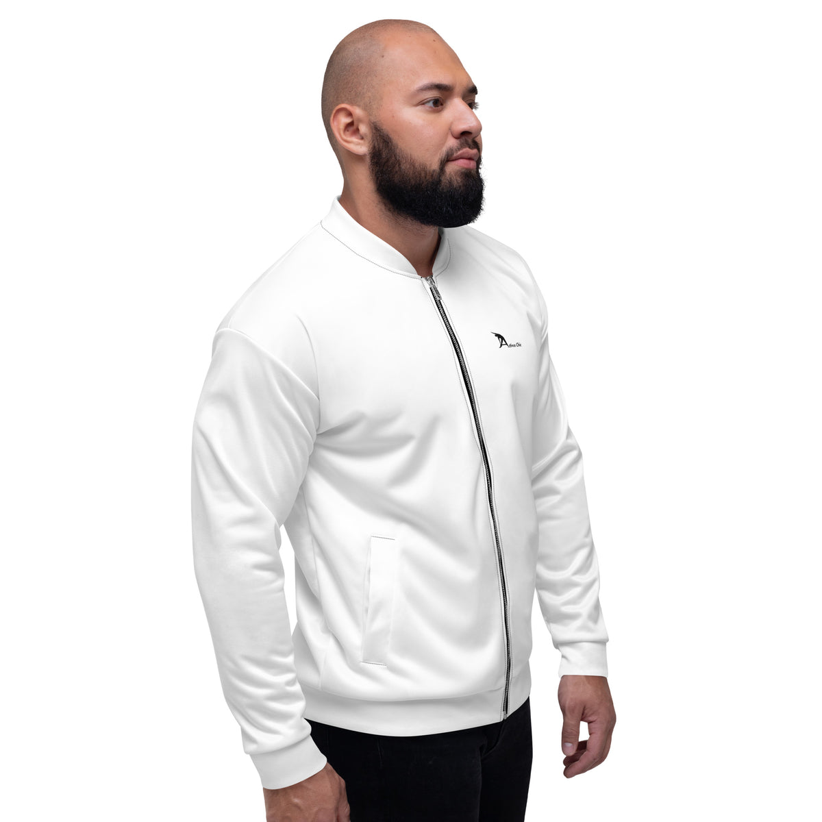 Black and White Unisex Bomber Jacket