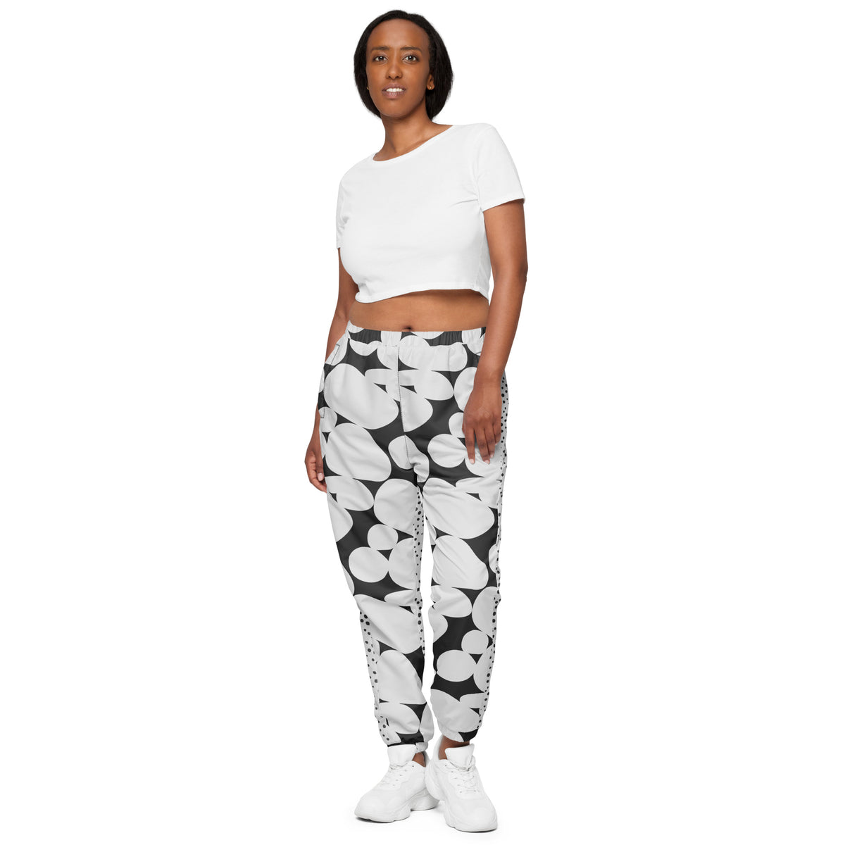 Two Print Black and White Unisex Track Pants