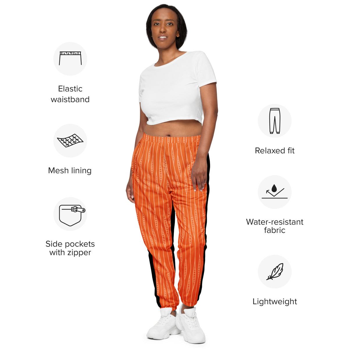 Orange Design Unisex track pants