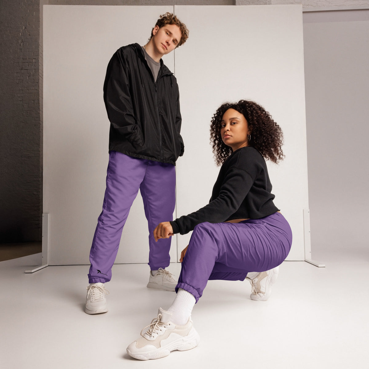 Purple Unisex track pants