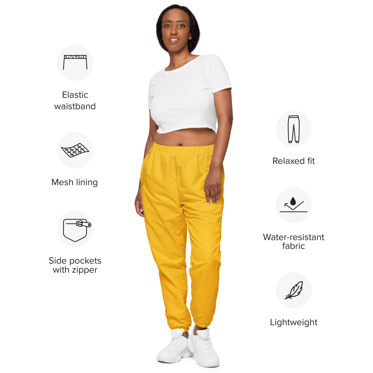 Yellow Unisex track pants