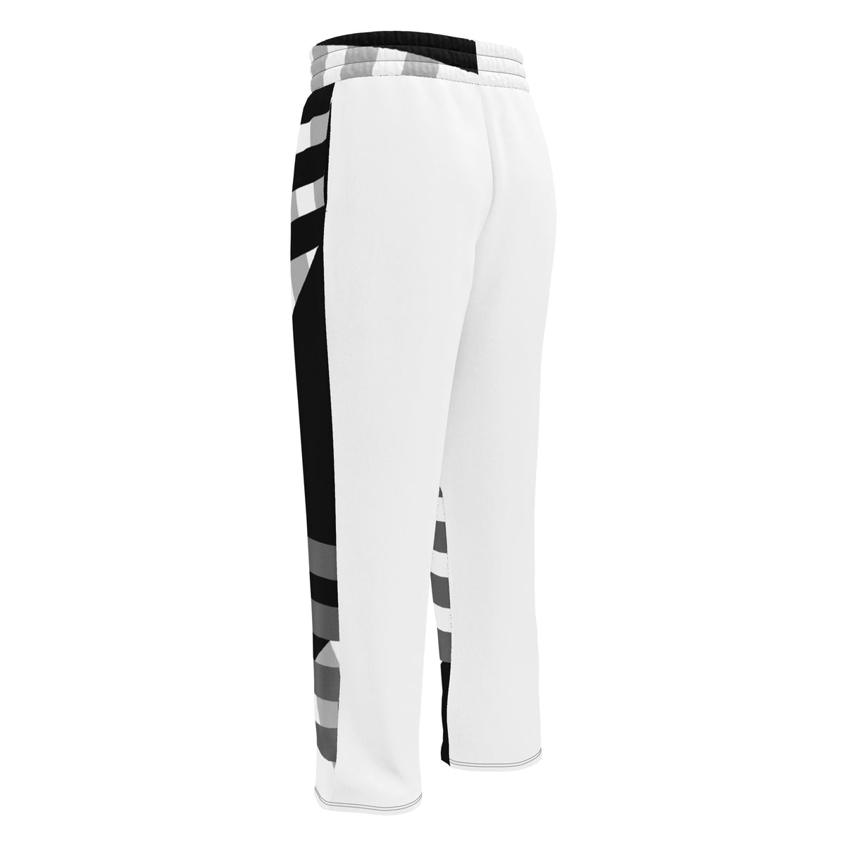 Black and White Striped Wide-leg joggers
