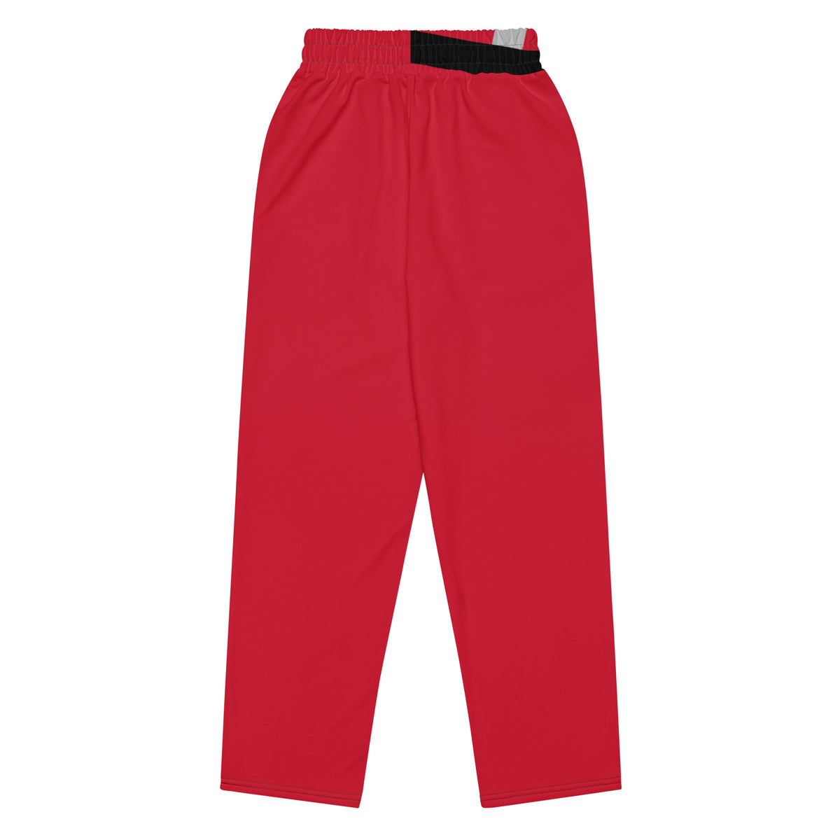 Red and Black Striped Wide-leg joggers