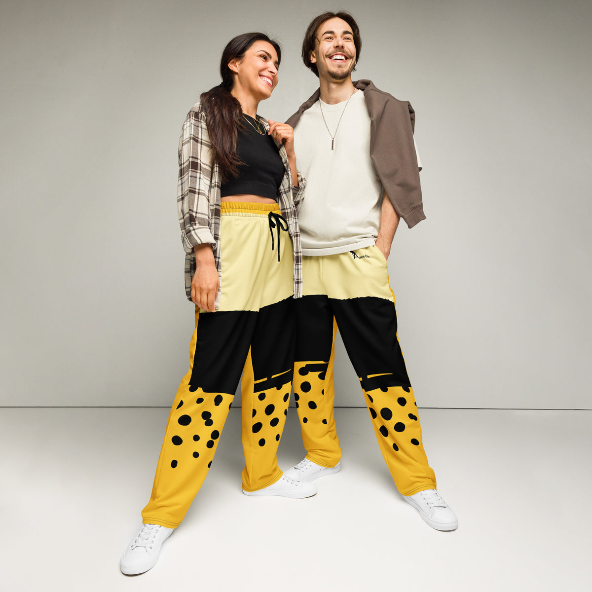 Yellow Wide-leg joggers