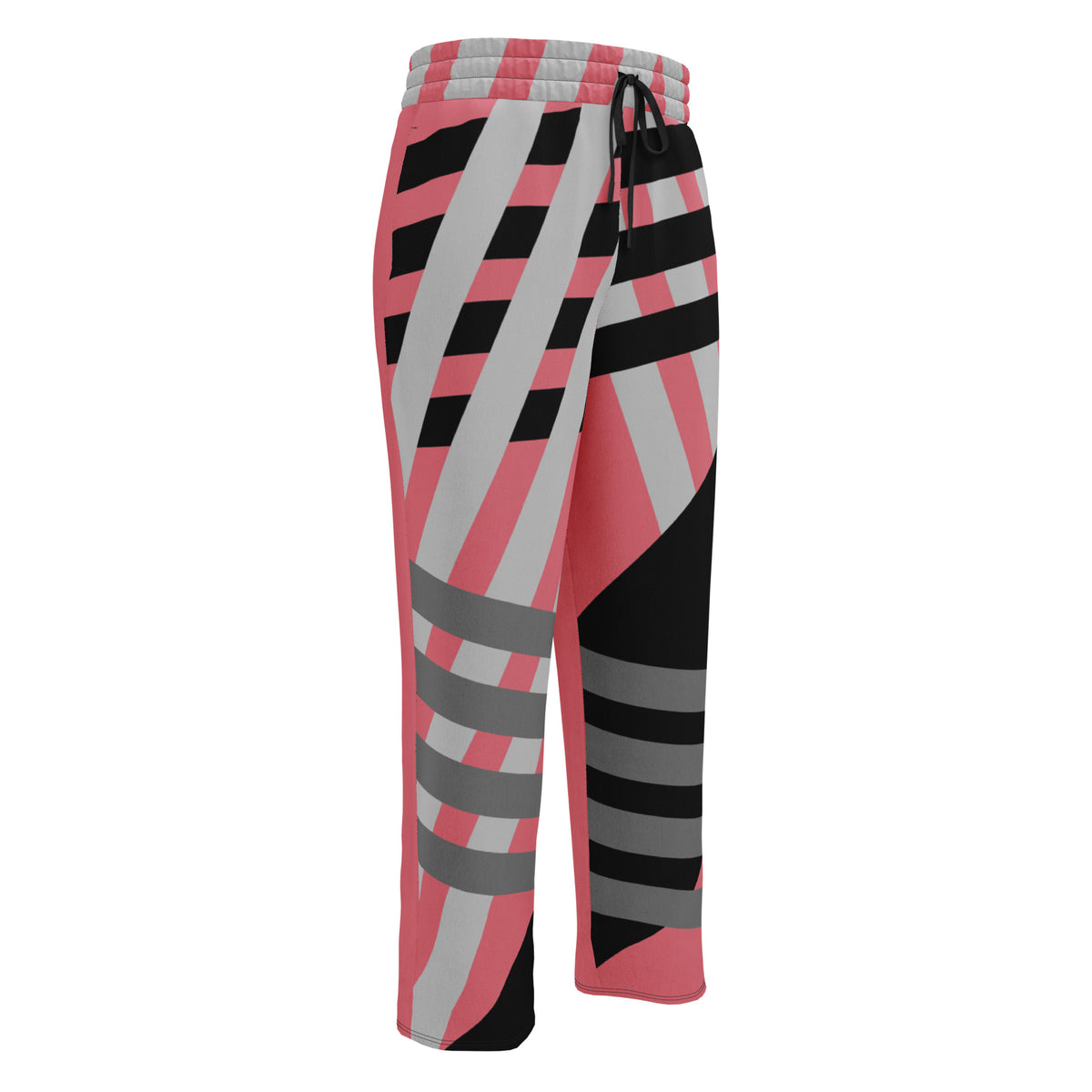 Mauve Pink Striped Wide-leg joggers