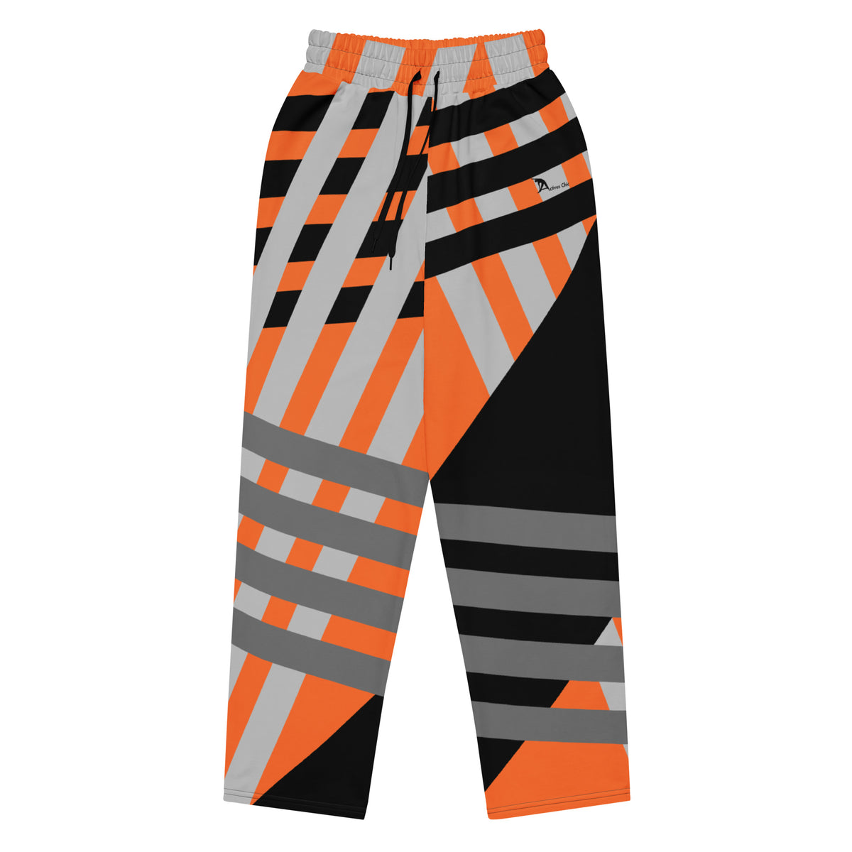 Orange Striped Wide-leg joggers