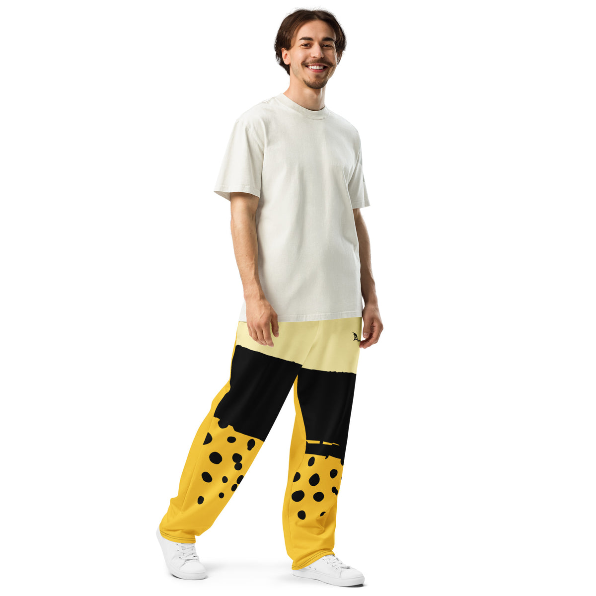 Yellow Wide-leg joggers