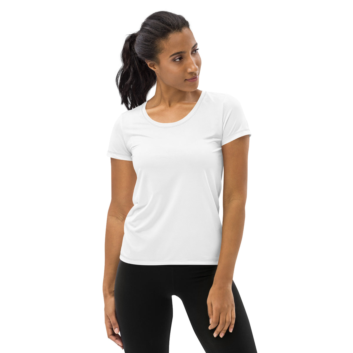 White AC Women's Athletic T-shirt