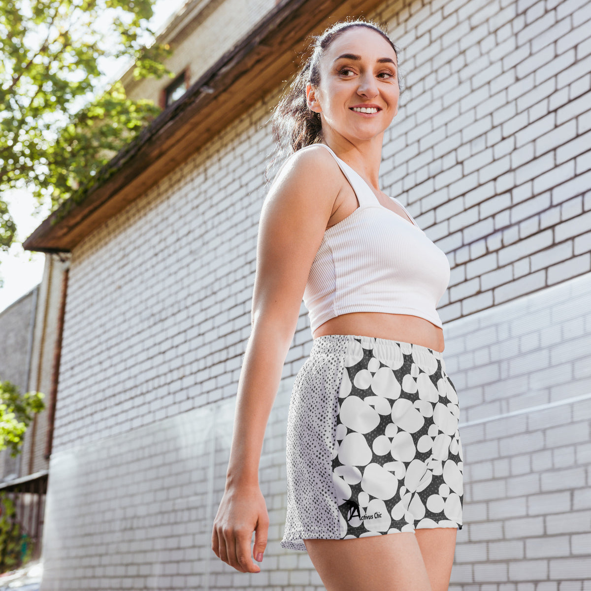 Double Print Women’s Athletic Shorts