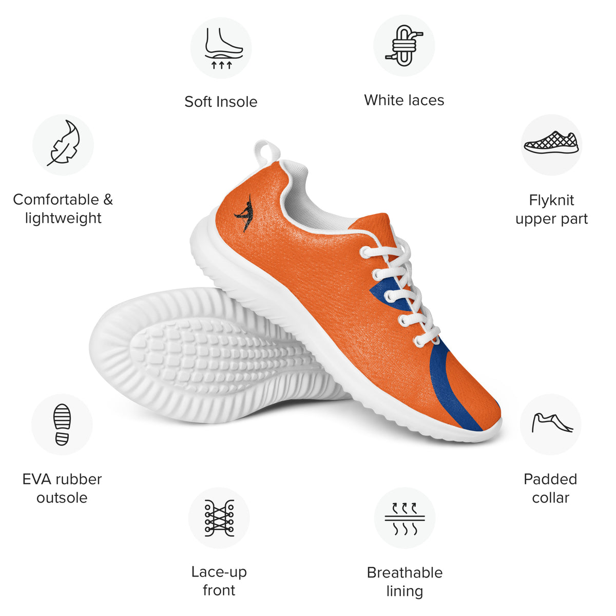 Orange and Blue Aces - Men’s athletic shoes