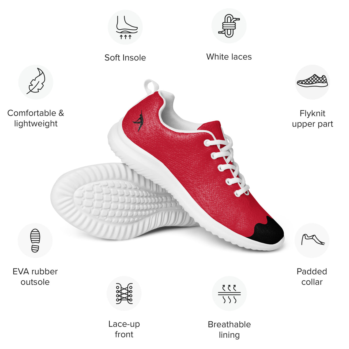 Red and Black Aces - Men’s athletic shoes