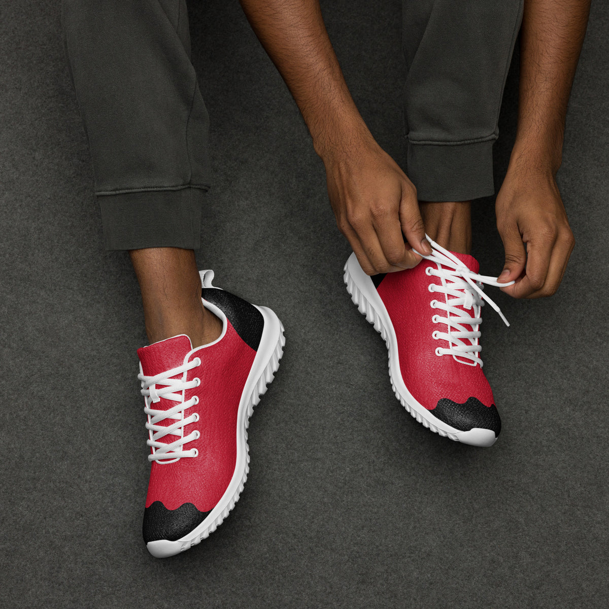Red and Black Aces - Men’s athletic shoes