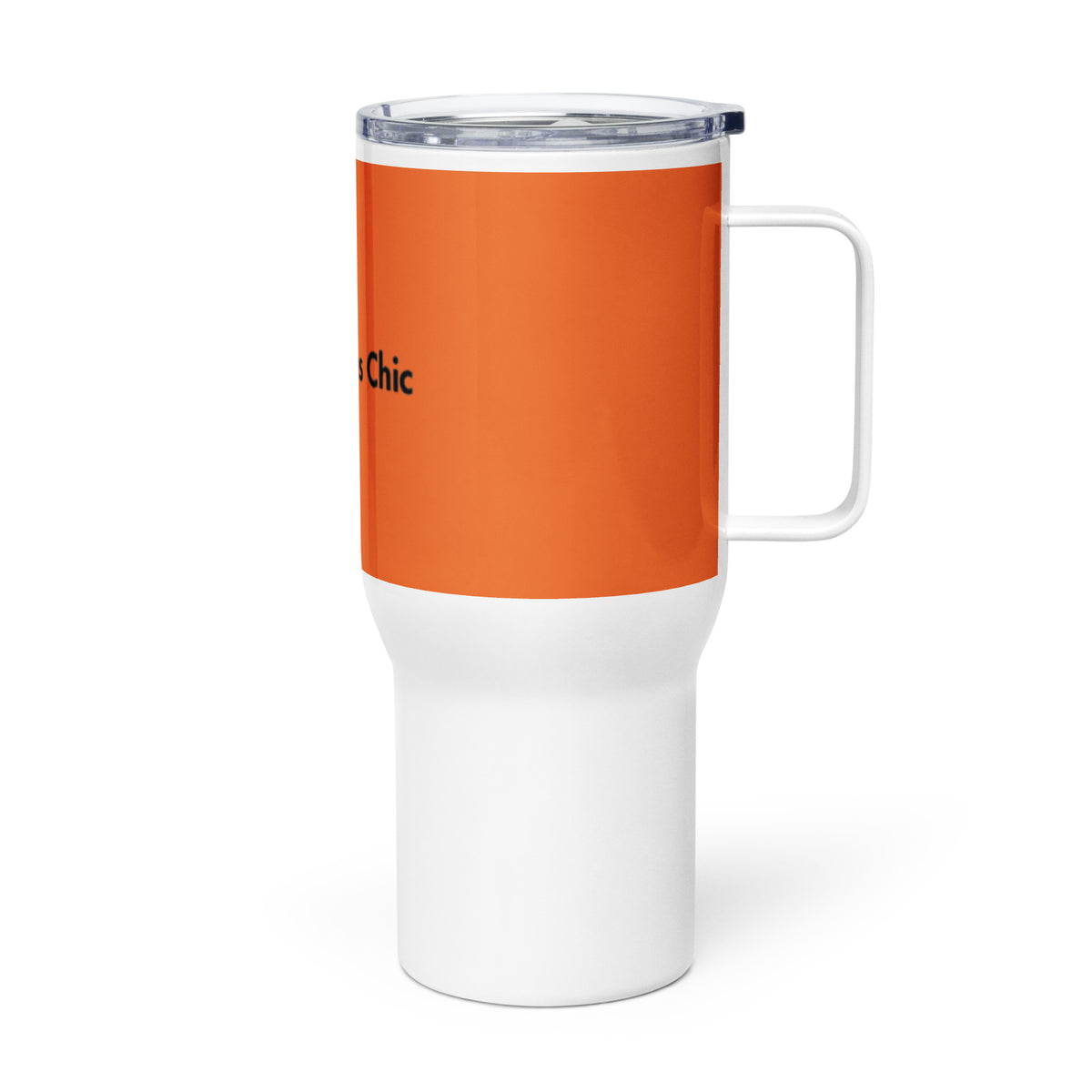 Orange AC Travel mug with a handle
